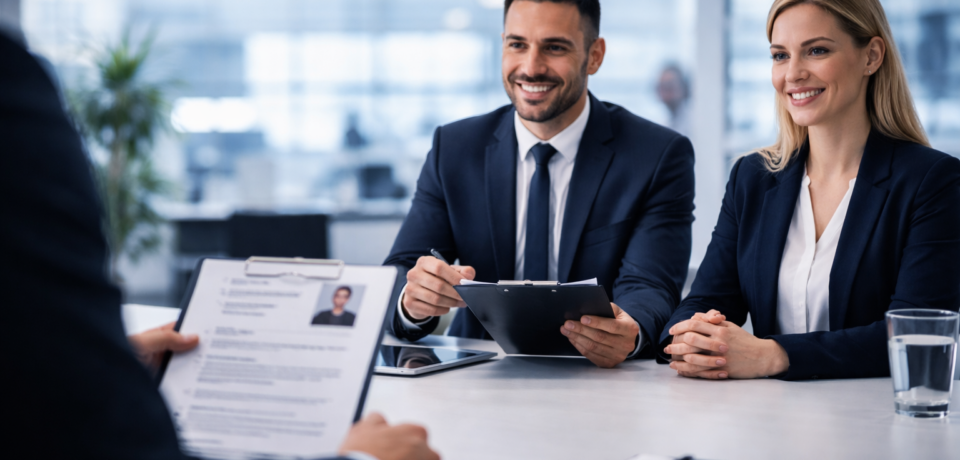 İş görüşmesinde profesyonel atmosfer